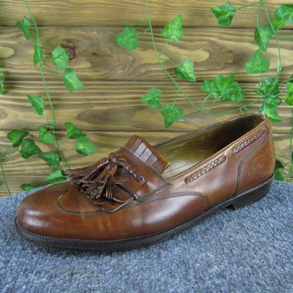 Cole Haan Men Bragano Tassle Kilty Loafer‎ Brown Leather Size 9 Medium Used 2025 - Picture 1 of 8